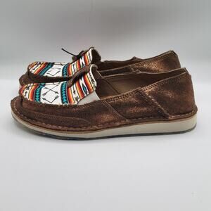Ariat Women's Size 6 Cruiser Slip On Shoes Rose Gold/ Aztec Arrow Print 10046918
